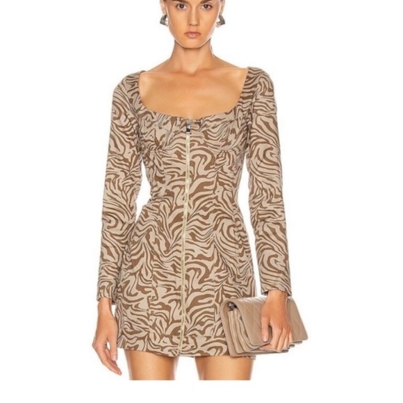 Miaou Dresses & Skirts - MIAOU Dree Zebra Cotton Mini Dress - Animal Print Size Small NWT